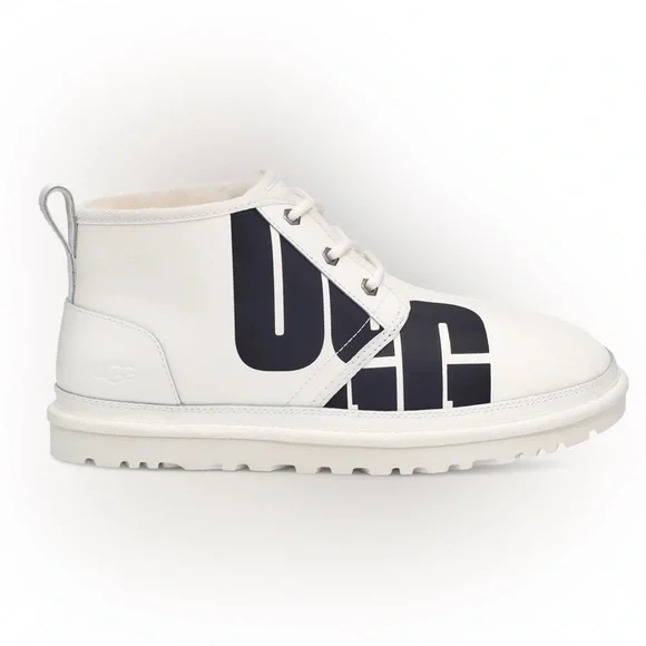 UGG NEUMEL White Black Logo Leather Chukka Boots Size Men\'s 12 ugg-mens-neumel-leather-chukka  main image 4